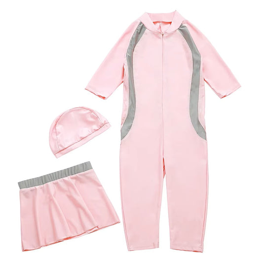 ENSEMBLE DE PISCINE FILLETTE 140 CM - ROSE